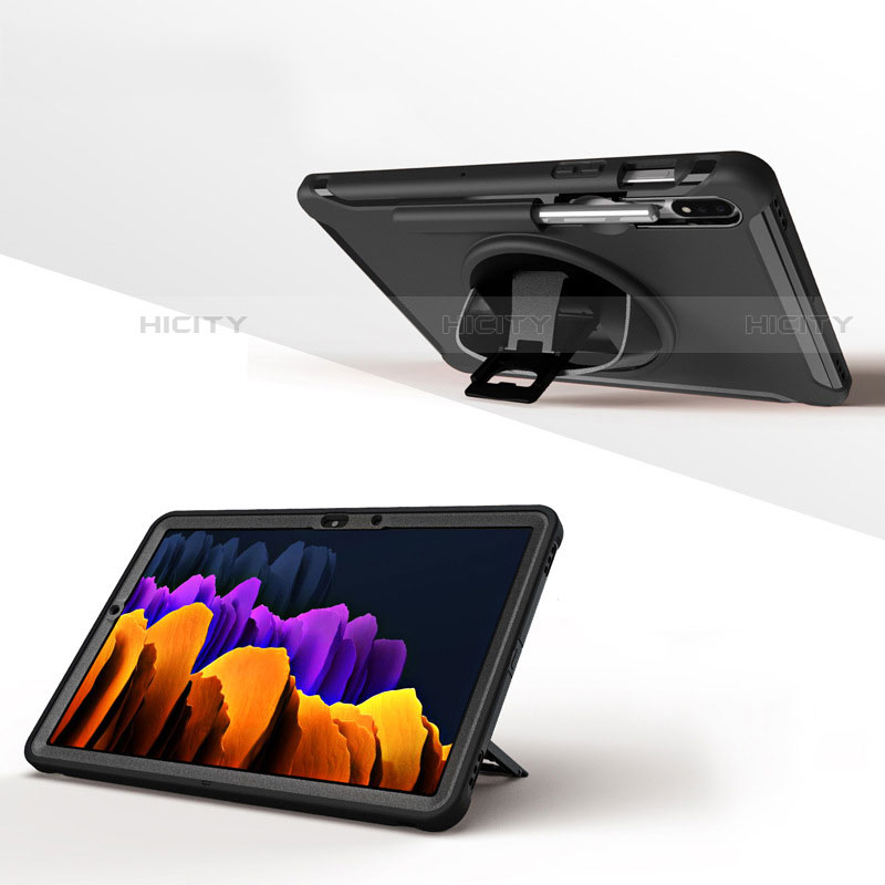 Funda Bumper Silicona y Plastico Mate Carcasa con Soporte A03 para Samsung Galaxy Tab S7 11 Wi-Fi SM-T870