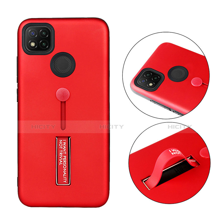 Funda Bumper Silicona y Plastico Mate Carcasa con Soporte A03 para Xiaomi Redmi 9 India