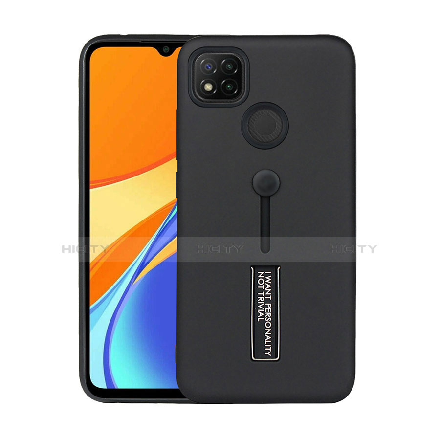 Funda Bumper Silicona y Plastico Mate Carcasa con Soporte A03 para Xiaomi Redmi 9 India