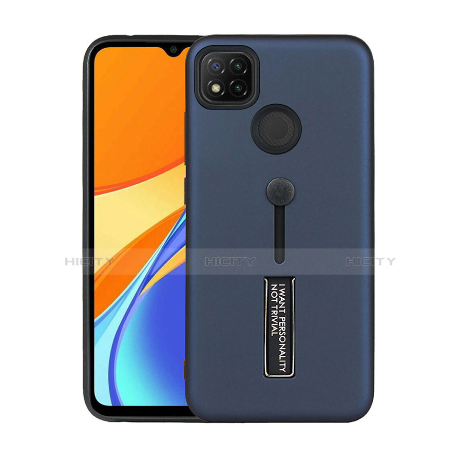 Funda Bumper Silicona y Plastico Mate Carcasa con Soporte A03 para Xiaomi Redmi 9 India