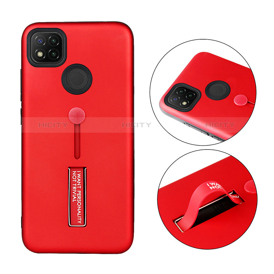 Funda Bumper Silicona y Plastico Mate Carcasa con Soporte A03 para Xiaomi Redmi 9C