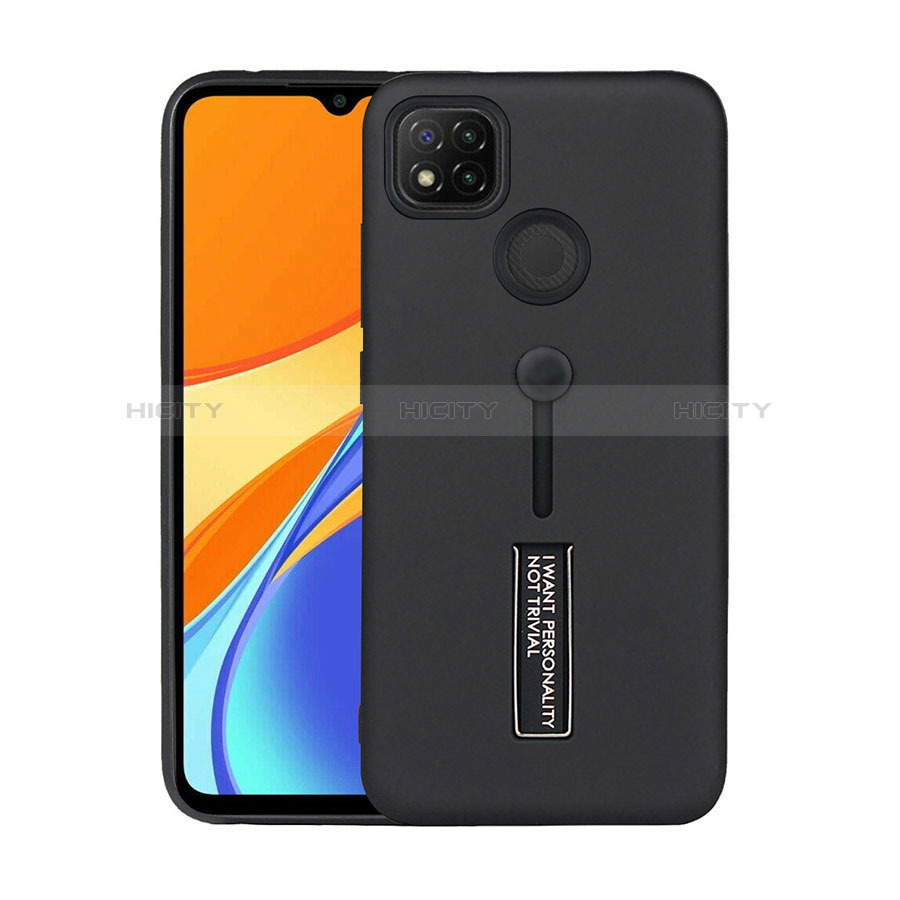 Funda Bumper Silicona y Plastico Mate Carcasa con Soporte A03 para Xiaomi Redmi 9C