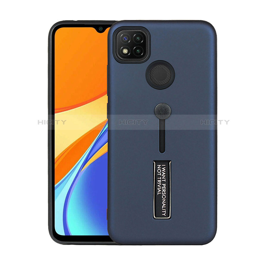 Funda Bumper Silicona y Plastico Mate Carcasa con Soporte A03 para Xiaomi Redmi 9C