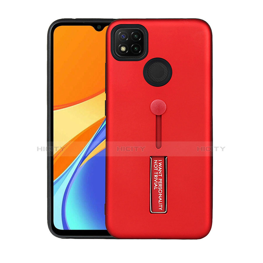 Funda Bumper Silicona y Plastico Mate Carcasa con Soporte A03 para Xiaomi Redmi 9C NFC