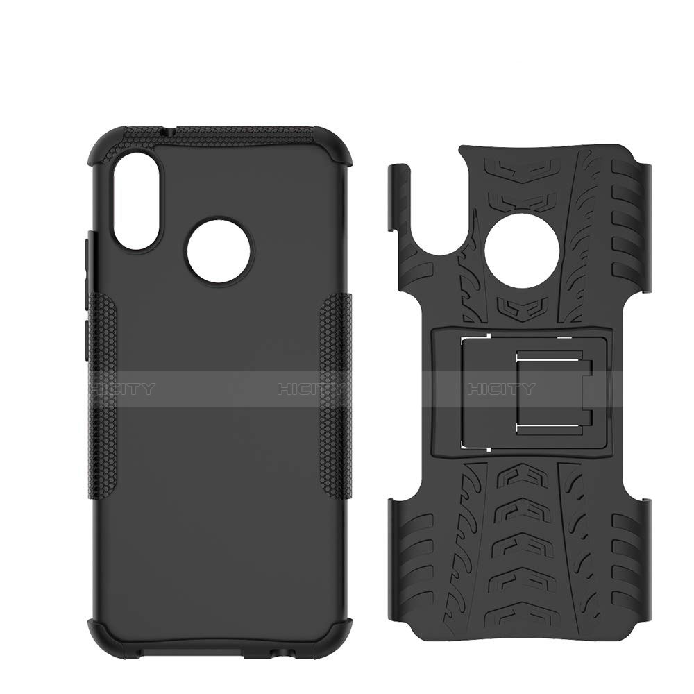 Funda Bumper Silicona y Plastico Mate Carcasa con Soporte A04 para Huawei Nova 3e