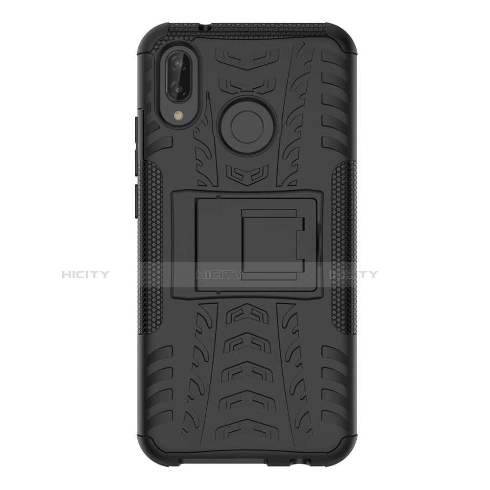 Funda Bumper Silicona y Plastico Mate Carcasa con Soporte A04 para Huawei Nova 3e