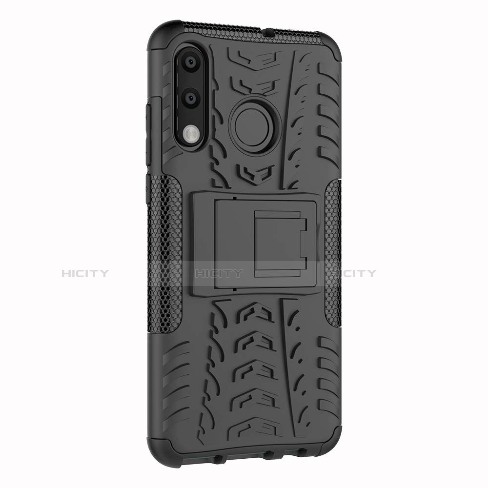 Funda Bumper Silicona y Plastico Mate Carcasa con Soporte A04 para Huawei Nova 4e