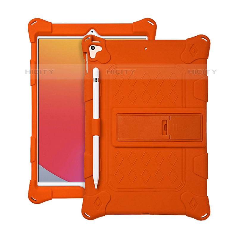 Funda Bumper Silicona y Plastico Mate Carcasa con Soporte H01 para Apple iPad 10.2 (2020)