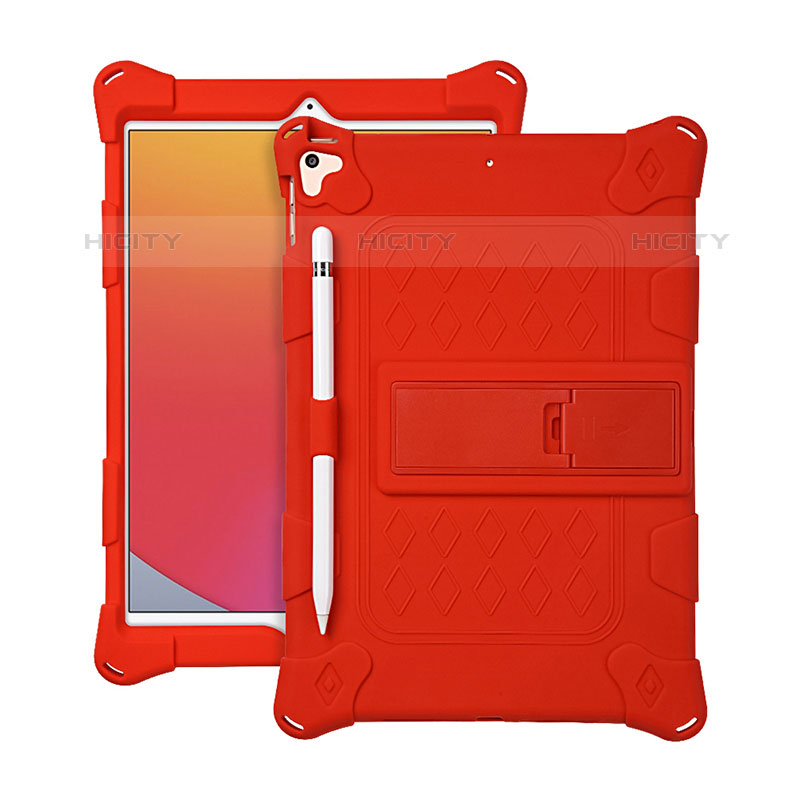 Funda Bumper Silicona y Plastico Mate Carcasa con Soporte H01 para Apple iPad 10.2 (2020)