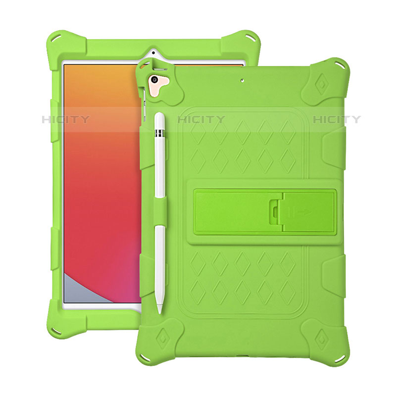 Funda Bumper Silicona y Plastico Mate Carcasa con Soporte H01 para Apple iPad 10.2 (2020)