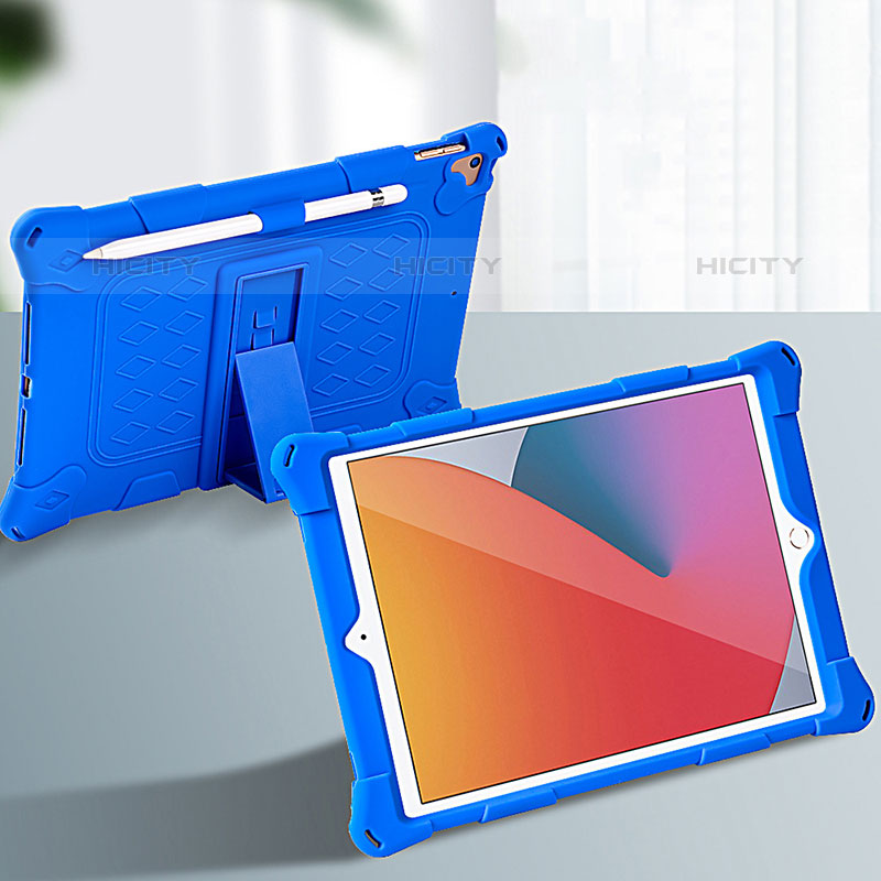 Funda Bumper Silicona y Plastico Mate Carcasa con Soporte H01 para Apple iPad Air 3