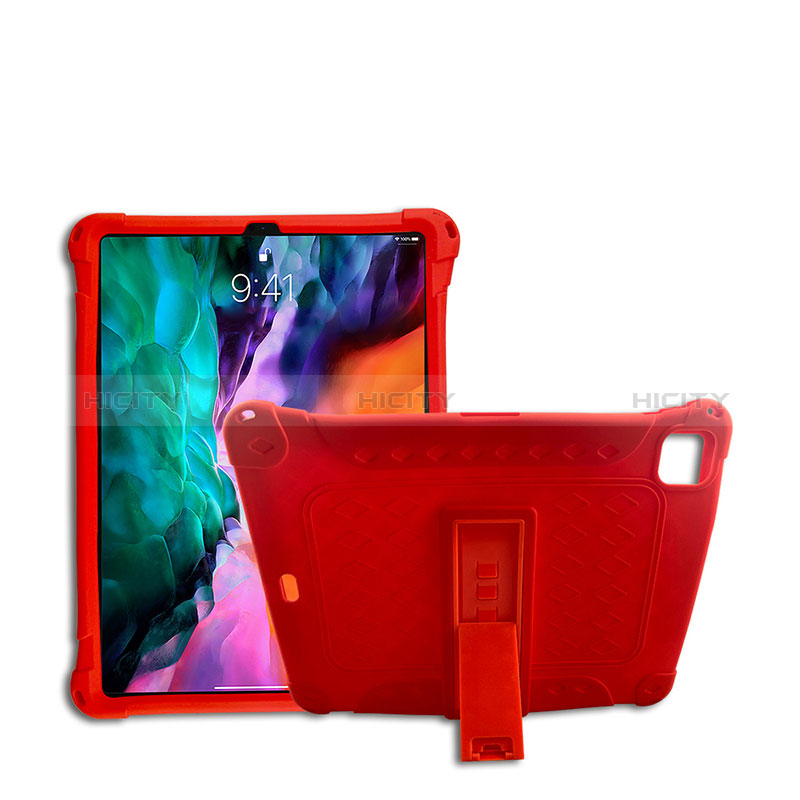 Funda Bumper Silicona y Plastico Mate Carcasa con Soporte H01 para Apple iPad Pro 11 (2020)