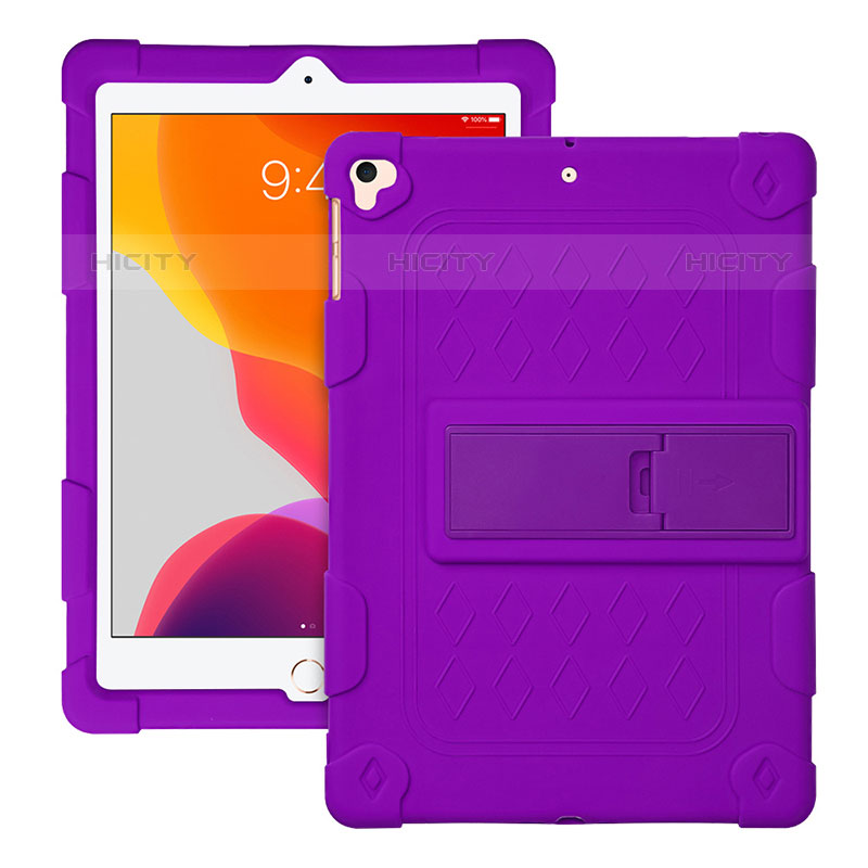 Funda Bumper Silicona y Plastico Mate Carcasa con Soporte H01 para Apple iPad Pro 9.7