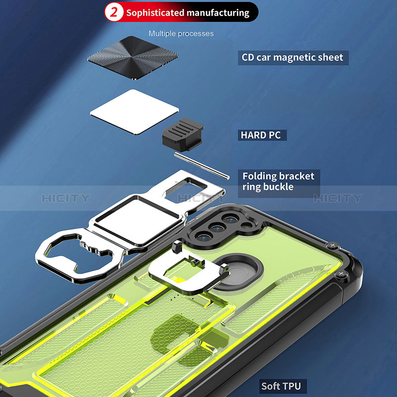 Funda Bumper Silicona y Plastico Mate Carcasa con Soporte H01 para Samsung Galaxy A11