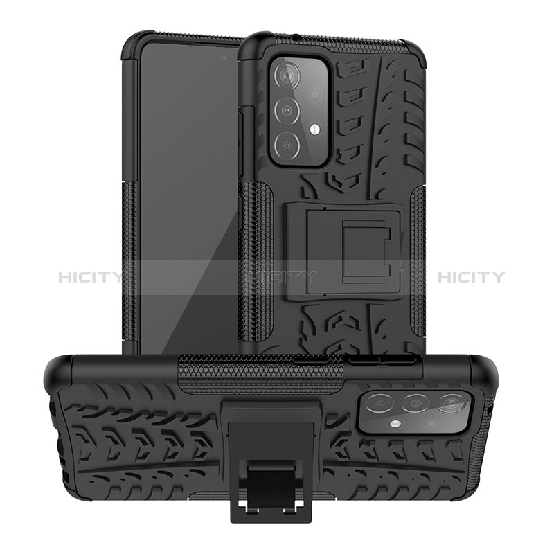 Funda Bumper Silicona y Plastico Mate Carcasa con Soporte J01X para Samsung Galaxy A52s 5G