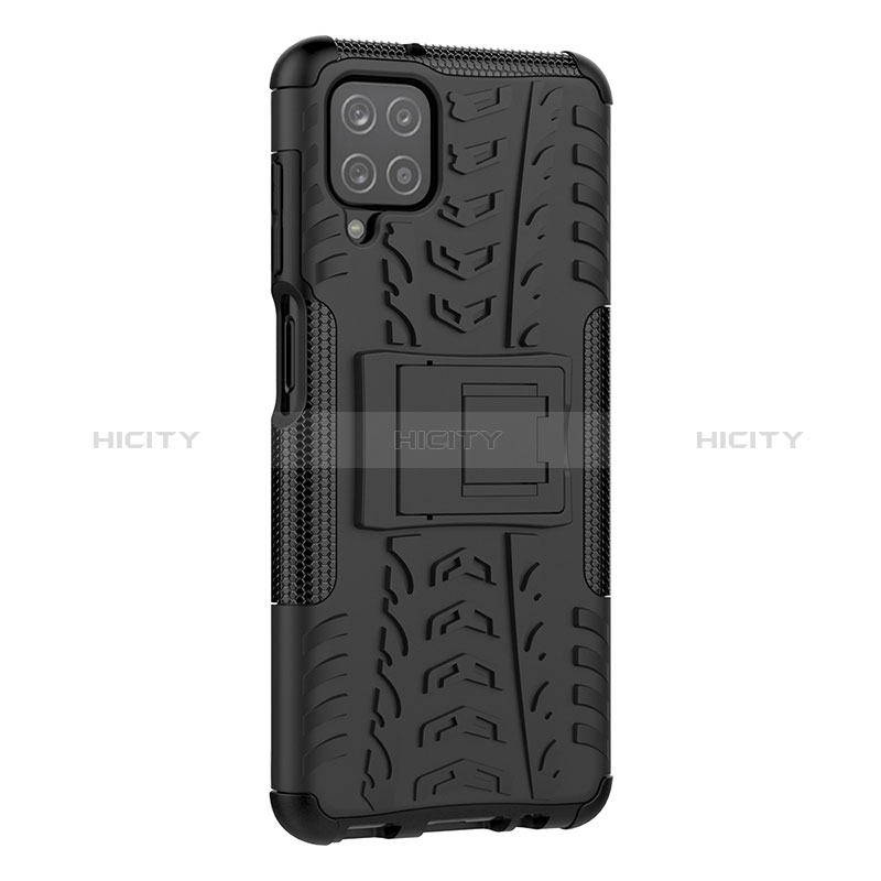 Funda Bumper Silicona y Plastico Mate Carcasa con Soporte J01X para Samsung Galaxy M12