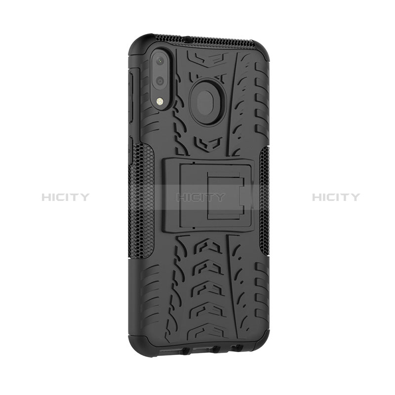 Funda Bumper Silicona y Plastico Mate Carcasa con Soporte J01X para Samsung Galaxy M20