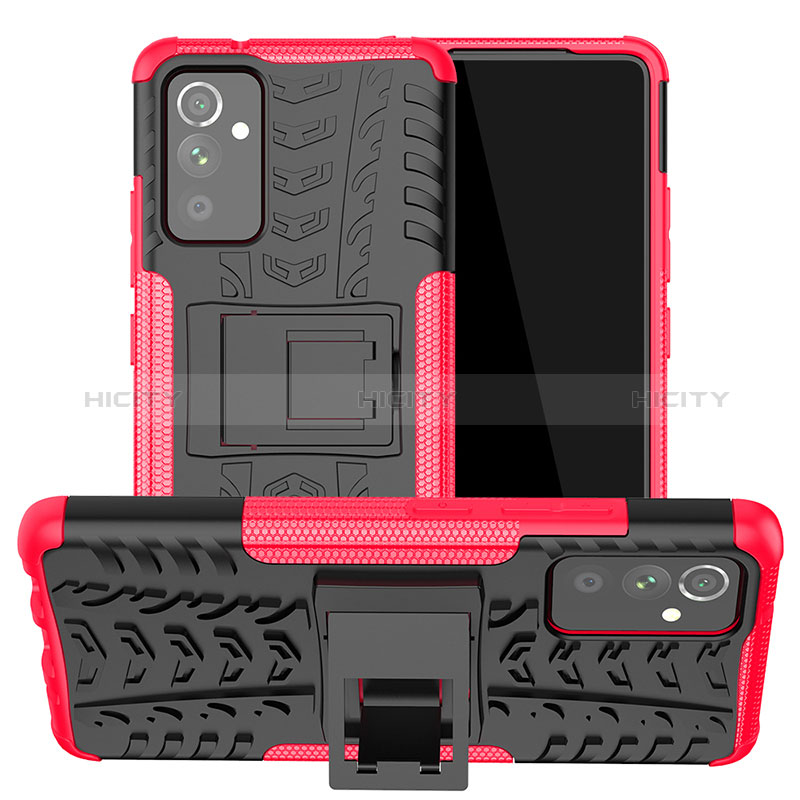 Funda Bumper Silicona y Plastico Mate Carcasa con Soporte J01X para Samsung Galaxy Quantum2 5G