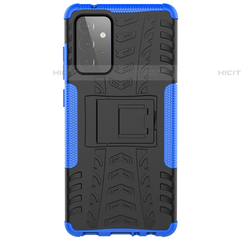 Funda Bumper Silicona y Plastico Mate Carcasa con Soporte JX1 para Samsung Galaxy A72 5G