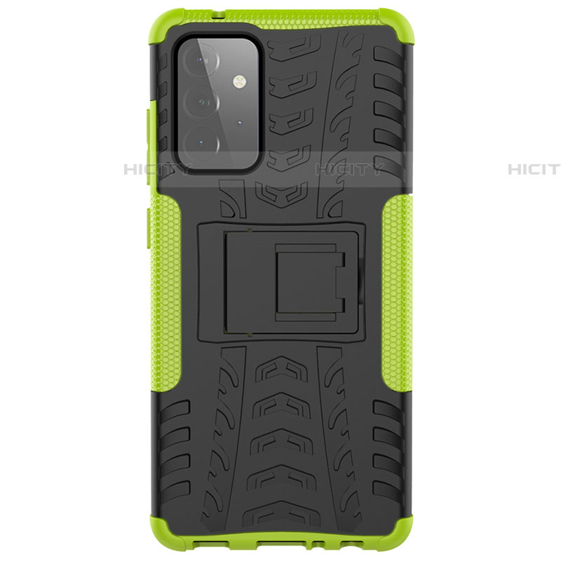 Funda Bumper Silicona y Plastico Mate Carcasa con Soporte JX1 para Samsung Galaxy A72 5G