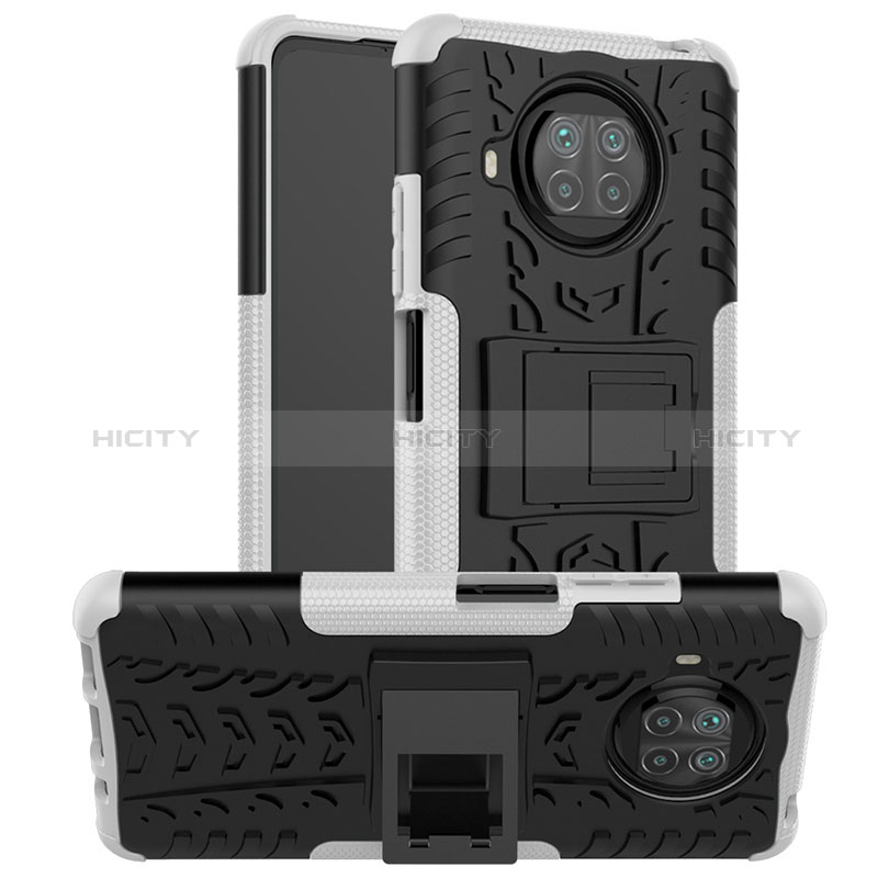 Funda Bumper Silicona y Plastico Mate Carcasa con Soporte JX1 para Xiaomi Mi 10T Lite 5G