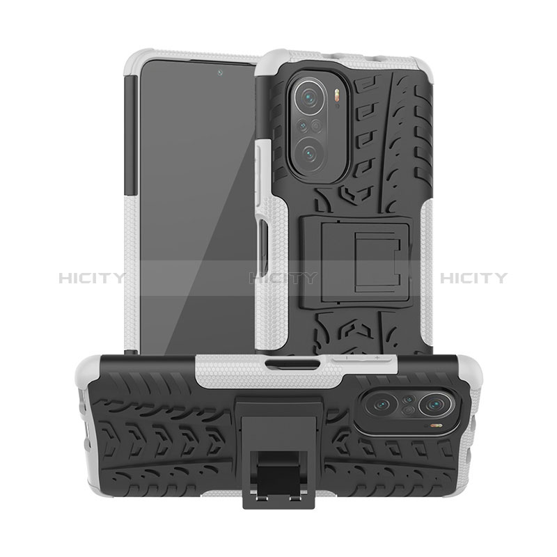 Funda Bumper Silicona y Plastico Mate Carcasa con Soporte JX1 para Xiaomi Mi 11X Pro 5G