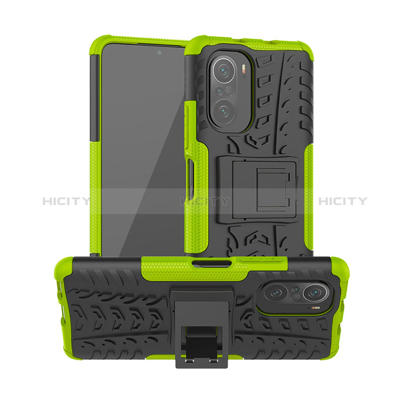 Funda Bumper Silicona y Plastico Mate Carcasa con Soporte JX1 para Xiaomi Mi 11X Pro 5G