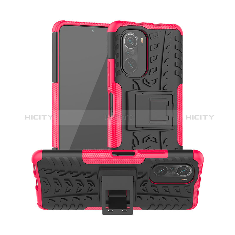 Funda Bumper Silicona y Plastico Mate Carcasa con Soporte JX1 para Xiaomi Mi 11X Pro 5G