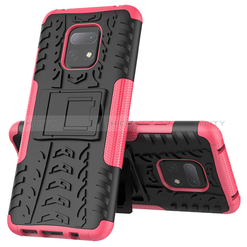 Funda Bumper Silicona y Plastico Mate Carcasa con Soporte JX1 para Xiaomi Redmi 10X Pro 5G