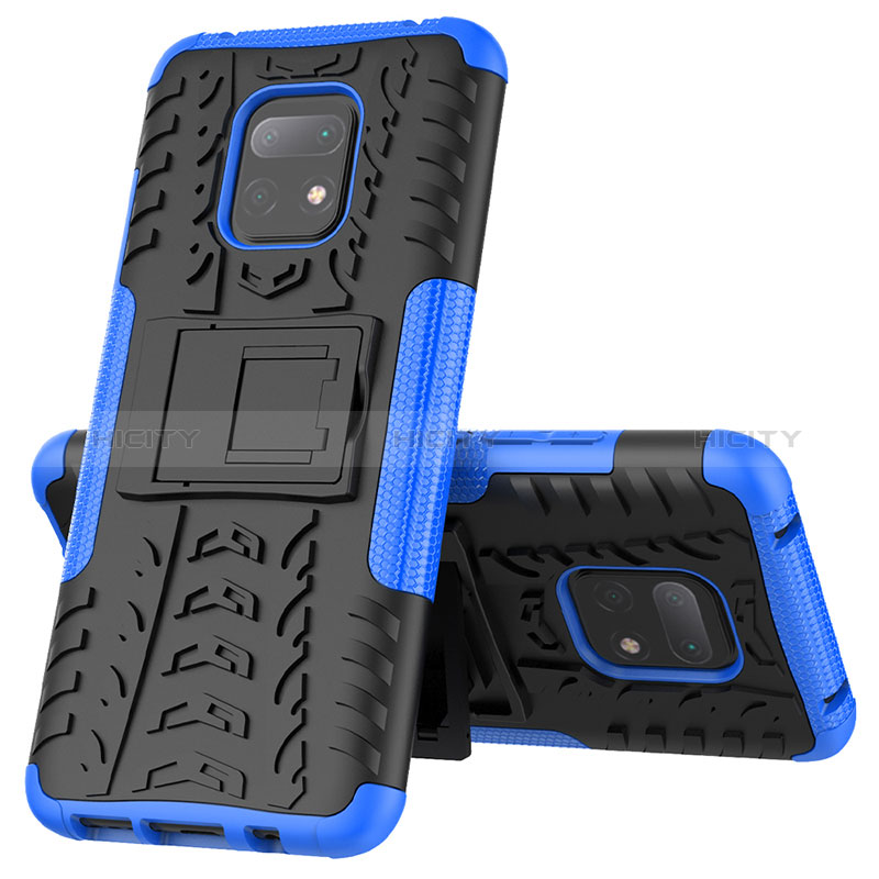 Funda Bumper Silicona y Plastico Mate Carcasa con Soporte JX1 para Xiaomi Redmi 10X Pro 5G