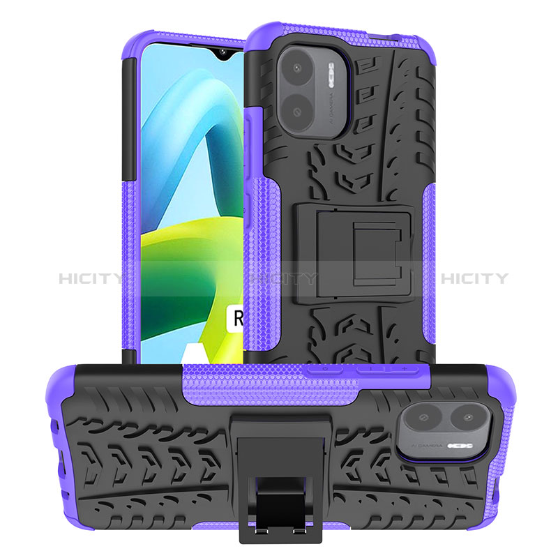 Funda Bumper Silicona y Plastico Mate Carcasa con Soporte JX1 para Xiaomi Redmi A1