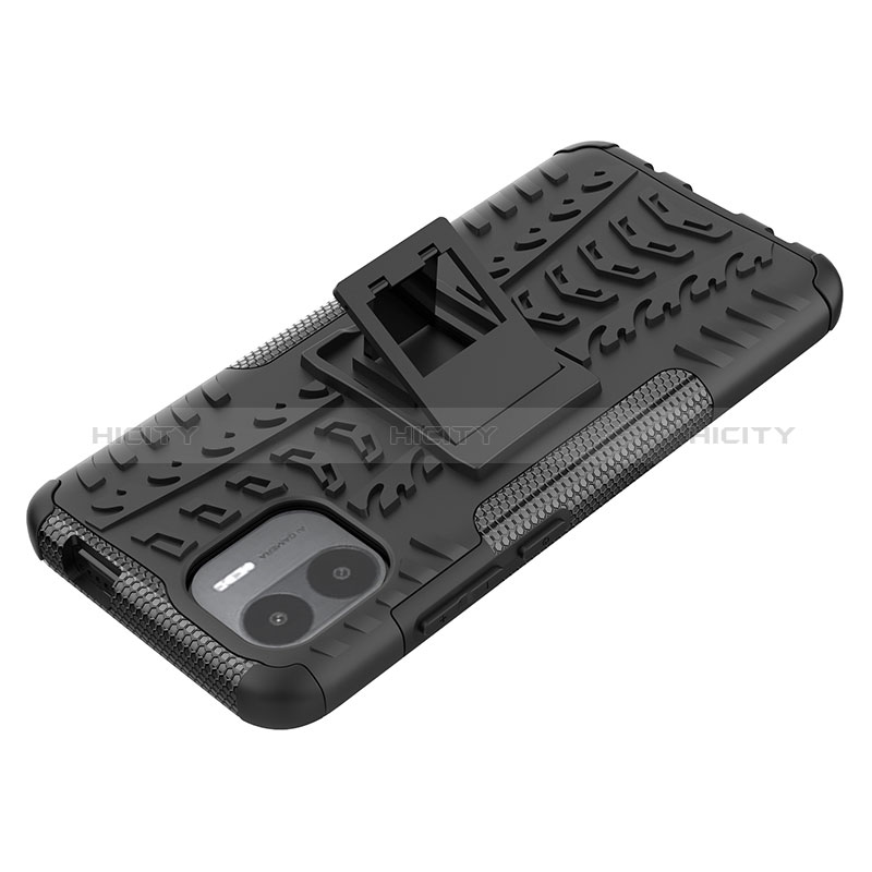 Funda Bumper Silicona y Plastico Mate Carcasa con Soporte JX1 para Xiaomi Redmi A2 Plus