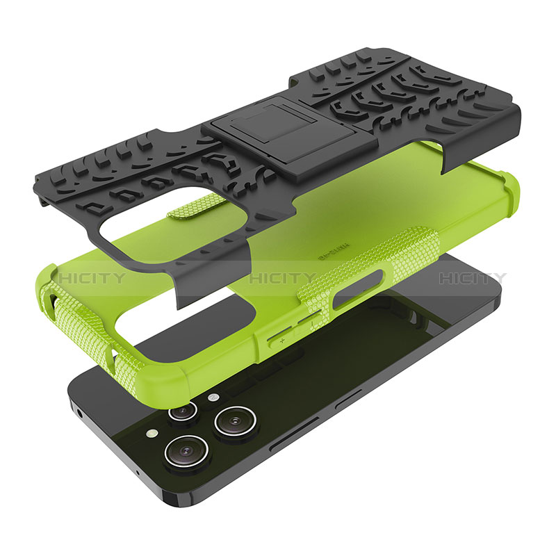 Funda Bumper Silicona y Plastico Mate Carcasa con Soporte JX2 para Xiaomi Redmi 12 4G