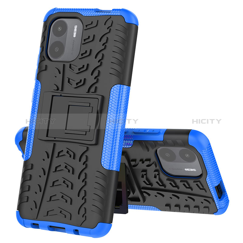 Funda Bumper Silicona y Plastico Mate Carcasa con Soporte JX2 para Xiaomi Redmi A2