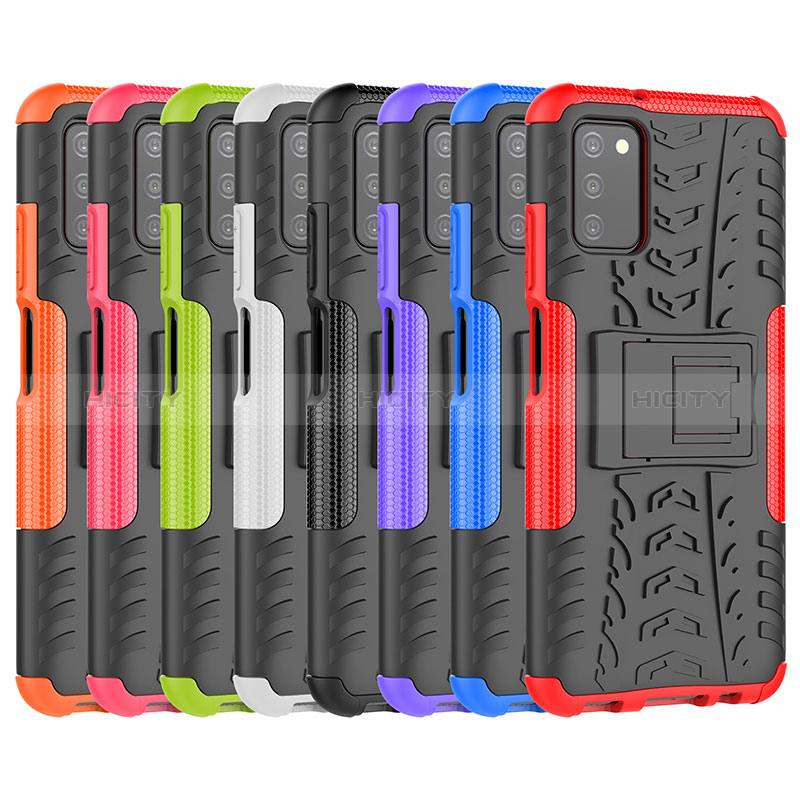 Funda Bumper Silicona y Plastico Mate Carcasa con Soporte JX4 para Samsung Galaxy A02s