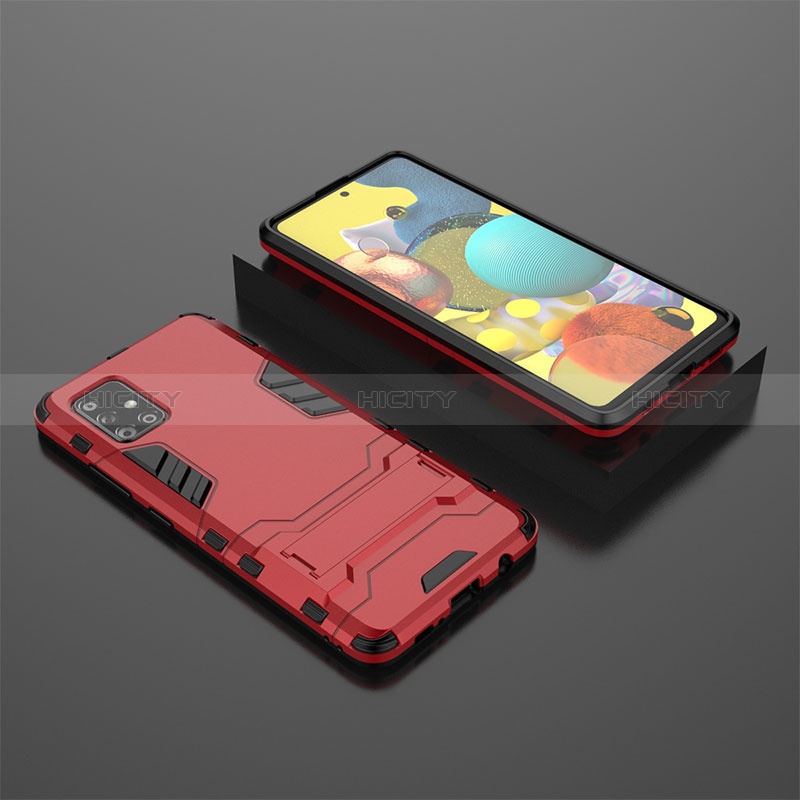 Funda Bumper Silicona y Plastico Mate Carcasa con Soporte KC1 para Samsung Galaxy A51 4G