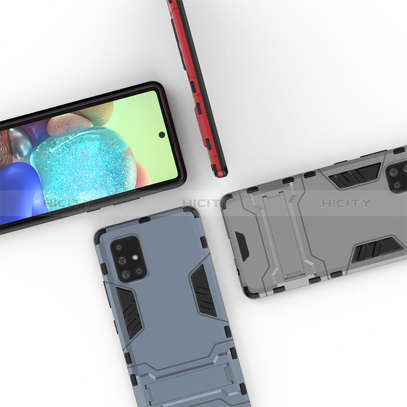 Funda Bumper Silicona y Plastico Mate Carcasa con Soporte KC1 para Samsung Galaxy A71 4G A715