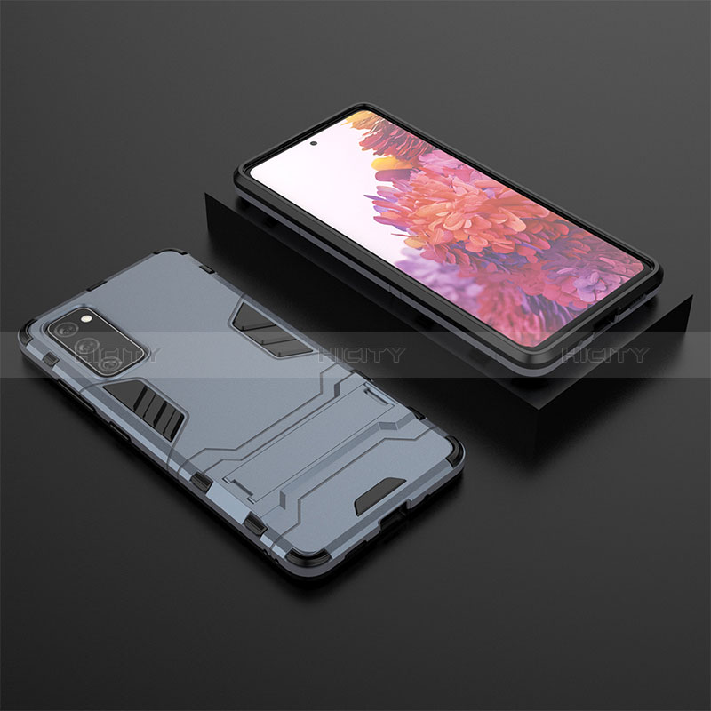 Funda Bumper Silicona y Plastico Mate Carcasa con Soporte KC1 para Samsung Galaxy S20 FE (2022) 5G