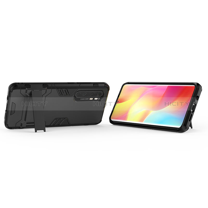 Funda Bumper Silicona y Plastico Mate Carcasa con Soporte KC1 para Xiaomi Mi Note 10 Lite