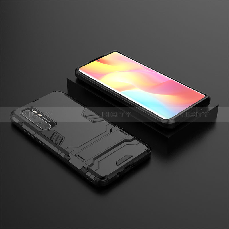 Funda Bumper Silicona y Plastico Mate Carcasa con Soporte KC1 para Xiaomi Mi Note 10 Lite