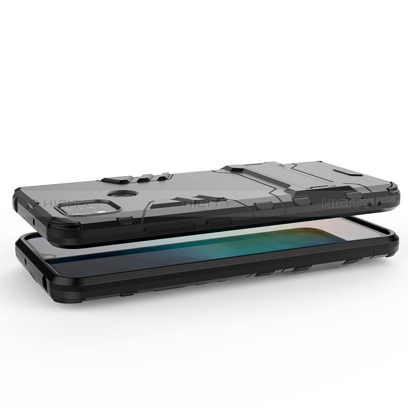 Funda Bumper Silicona y Plastico Mate Carcasa con Soporte KC1 para Xiaomi POCO C31