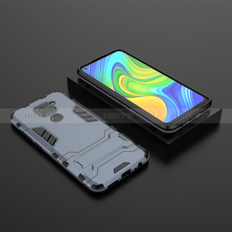 Funda Bumper Silicona y Plastico Mate Carcasa con Soporte KC1 para Xiaomi Redmi 10X 4G