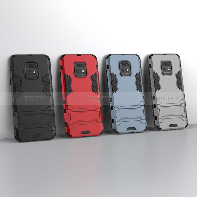 Funda Bumper Silicona y Plastico Mate Carcasa con Soporte KC1 para Xiaomi Redmi 10X 5G