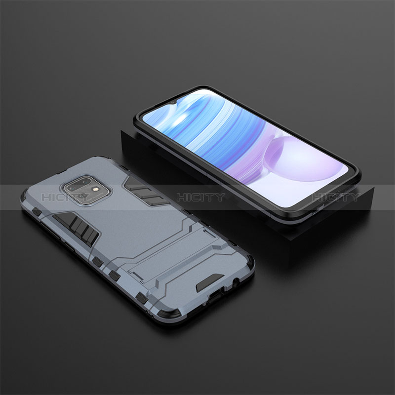 Funda Bumper Silicona y Plastico Mate Carcasa con Soporte KC1 para Xiaomi Redmi 10X Pro 5G