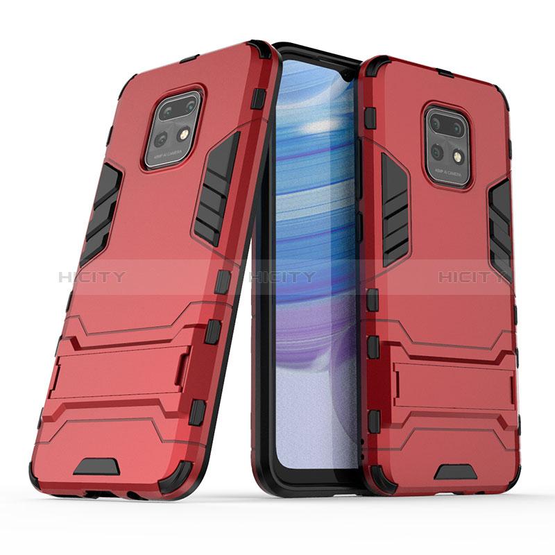 Funda Bumper Silicona y Plastico Mate Carcasa con Soporte KC1 para Xiaomi Redmi 10X Pro 5G