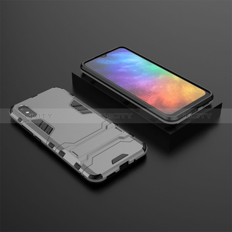 Funda Bumper Silicona y Plastico Mate Carcasa con Soporte KC1 para Xiaomi Redmi 9A