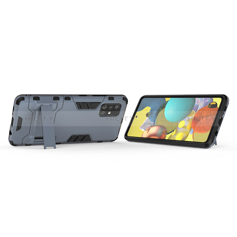 Funda Bumper Silicona y Plastico Mate Carcasa con Soporte KC2 para Samsung Galaxy A51 5G