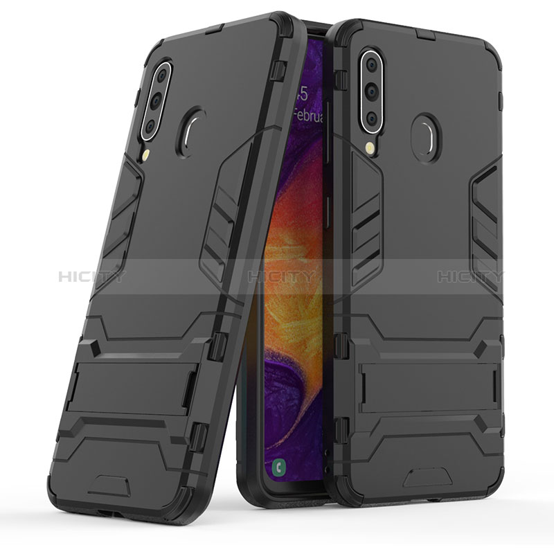 Funda Bumper Silicona y Plastico Mate Carcasa con Soporte KC2 para Samsung Galaxy M40