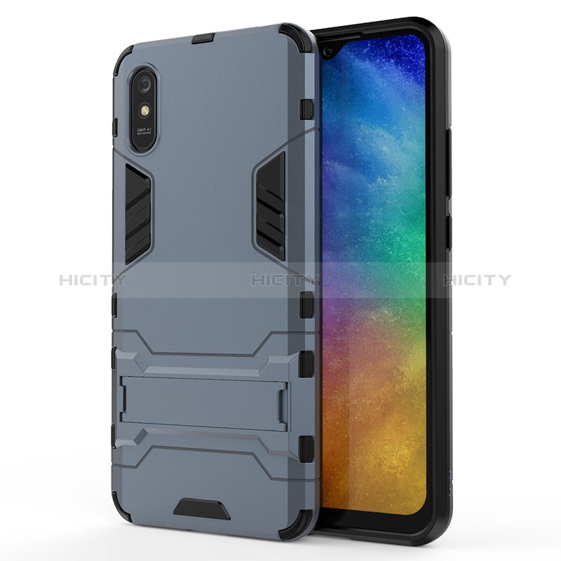 Funda Bumper Silicona y Plastico Mate Carcasa con Soporte KC2 para Xiaomi Redmi 9AT