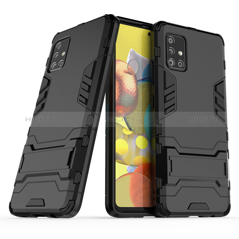 Funda Bumper Silicona y Plastico Mate Carcasa con Soporte KC3 para Samsung Galaxy A51 4G